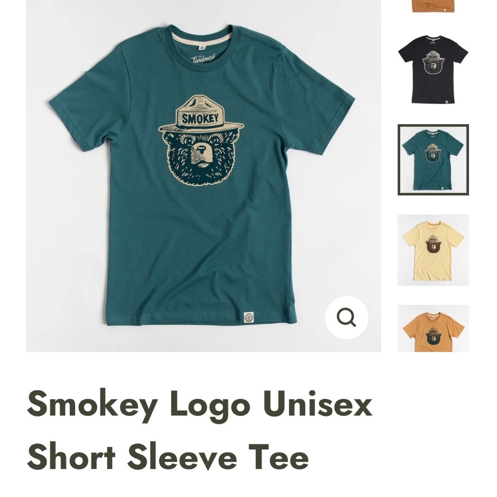 Landmark Project Smokey Bear Graphic Tee in Teal